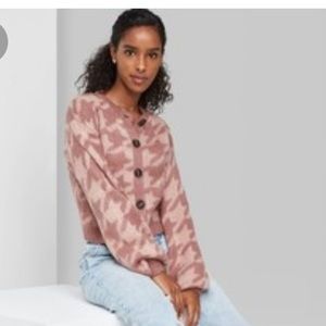 Wild fable houndstooth cardigan